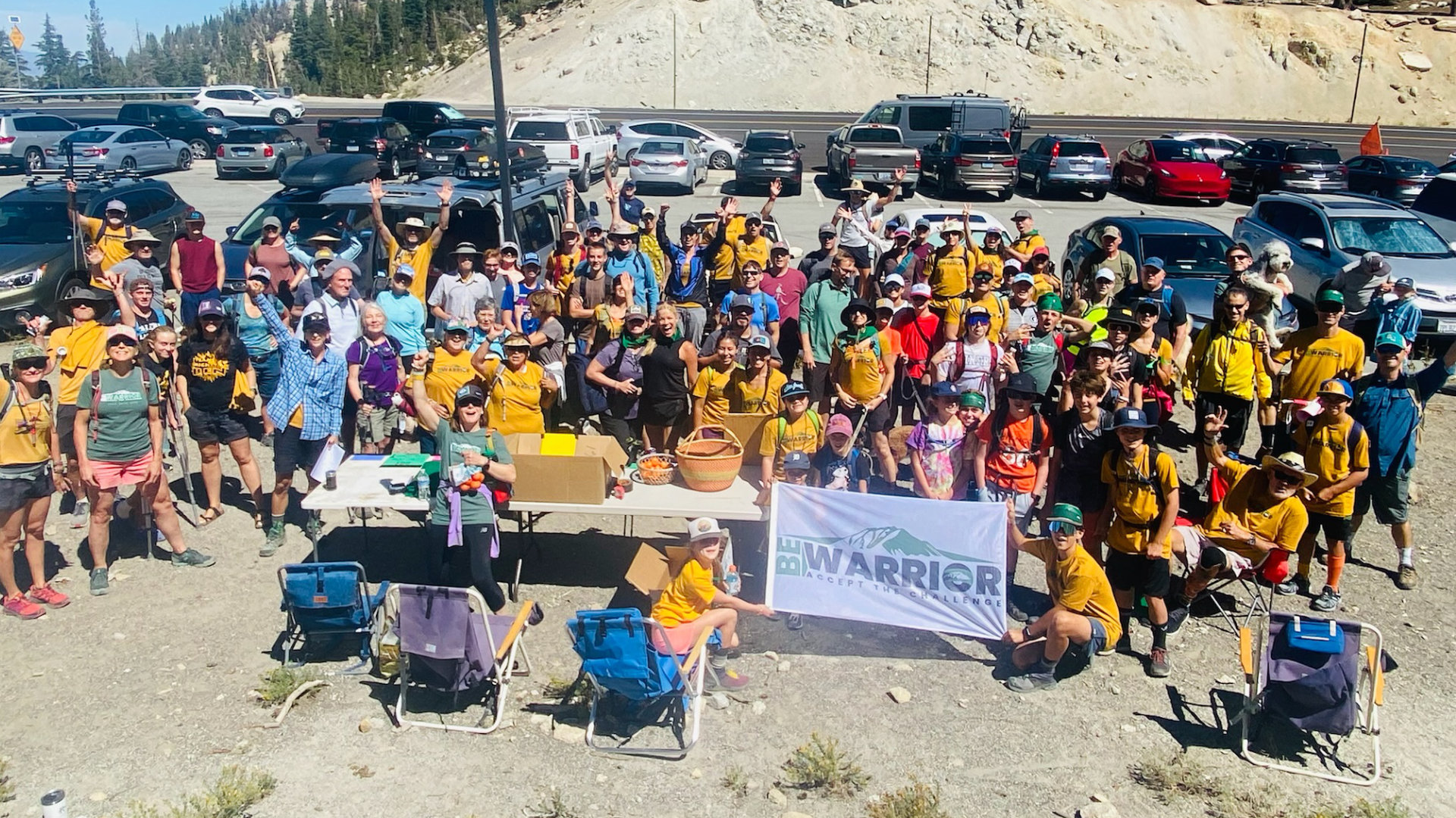 Group photo of participants of Be Warrior Challenge 2022 Hike