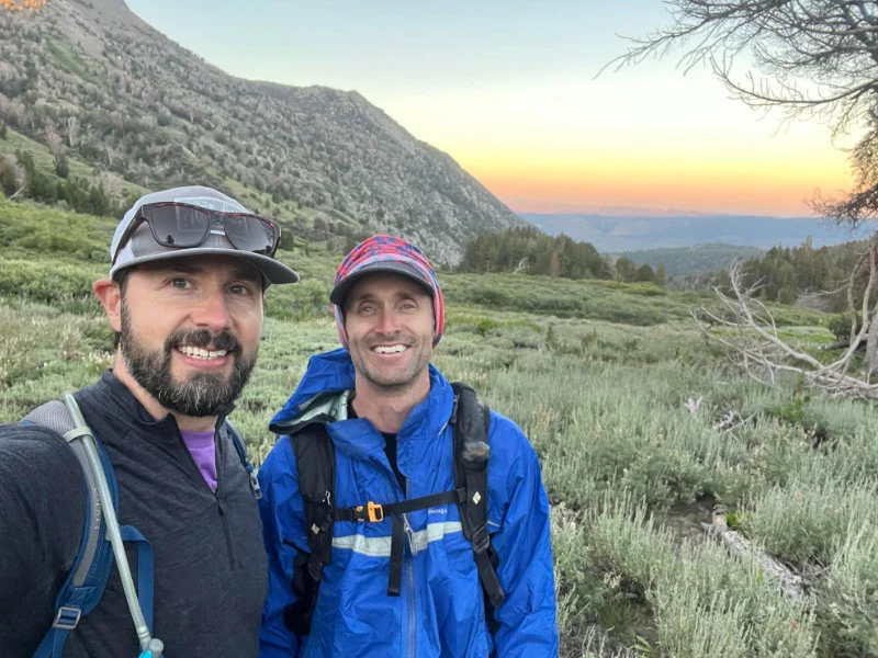 Matt Anderson and a friend on the Be Warrior Challenge 2023 Hike