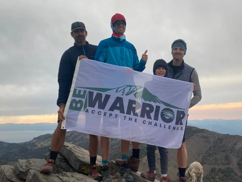Be Warrior Challenge Hikers at Top of Mount Rose Nevada